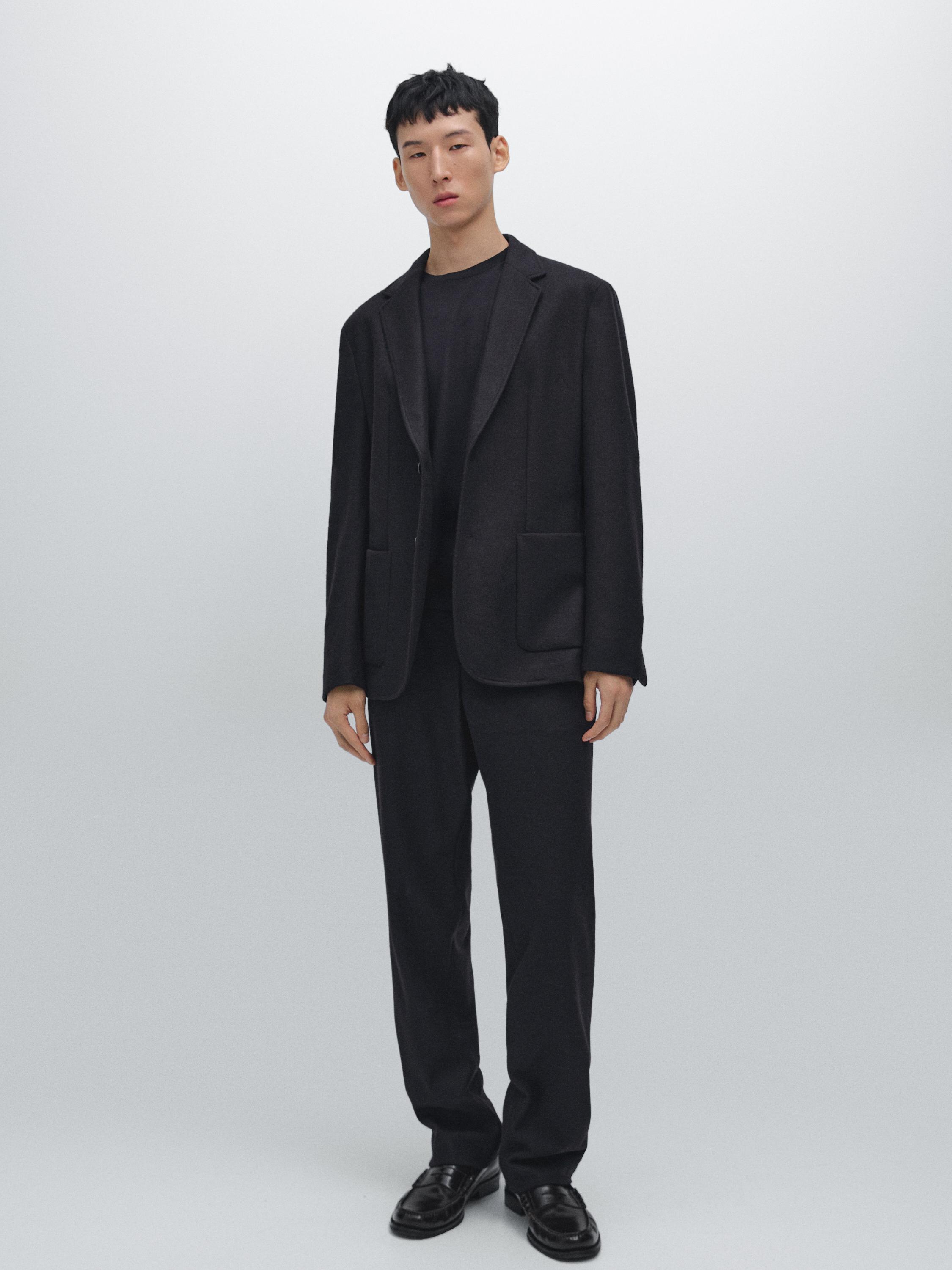 Pantalon en laine mélangée